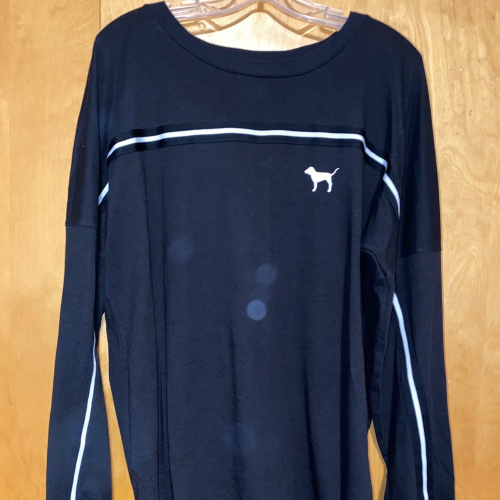 Pink bling campus long sleeve shirt